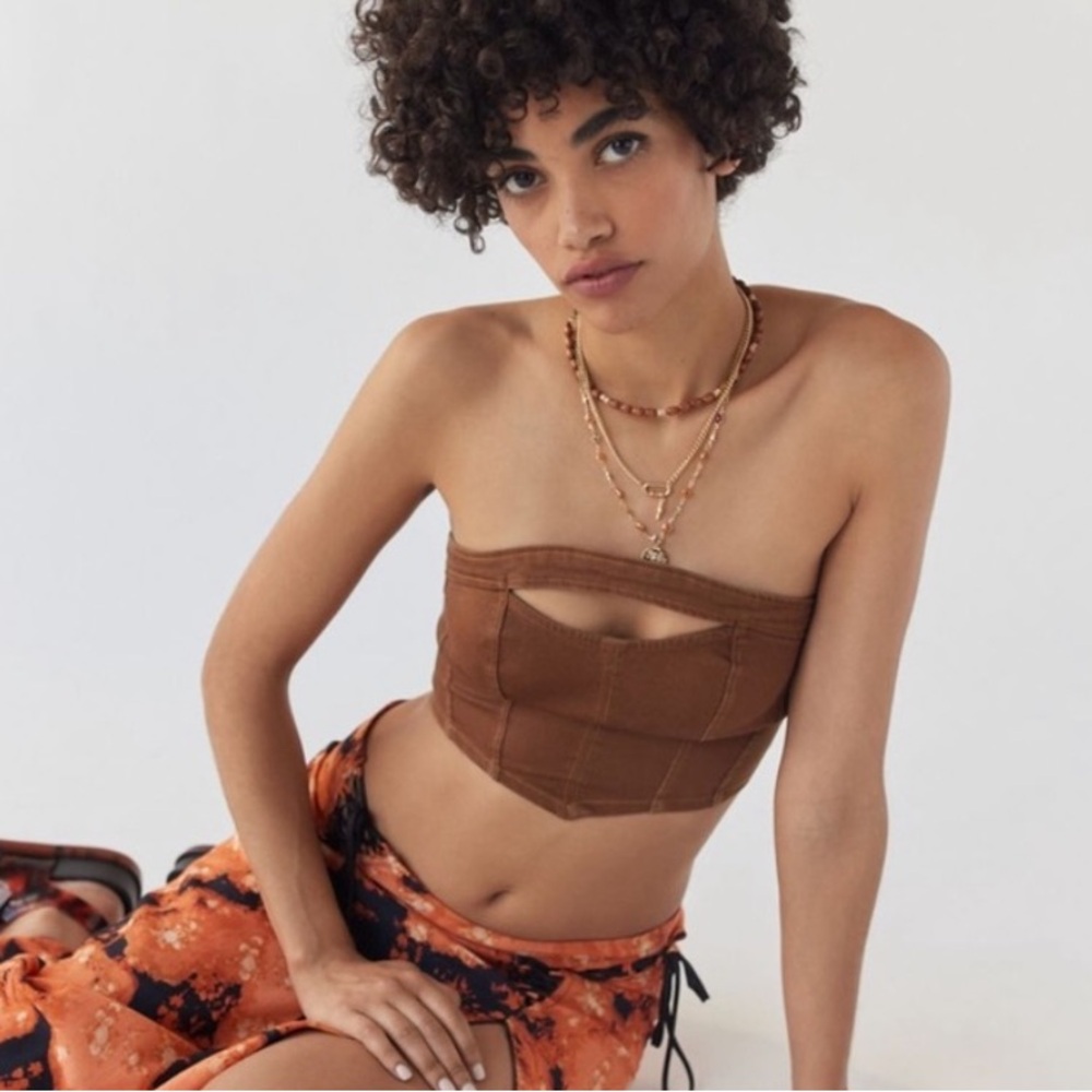 Urban Outfitters Brown Crop Top